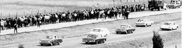 Selma Marchers with Cars